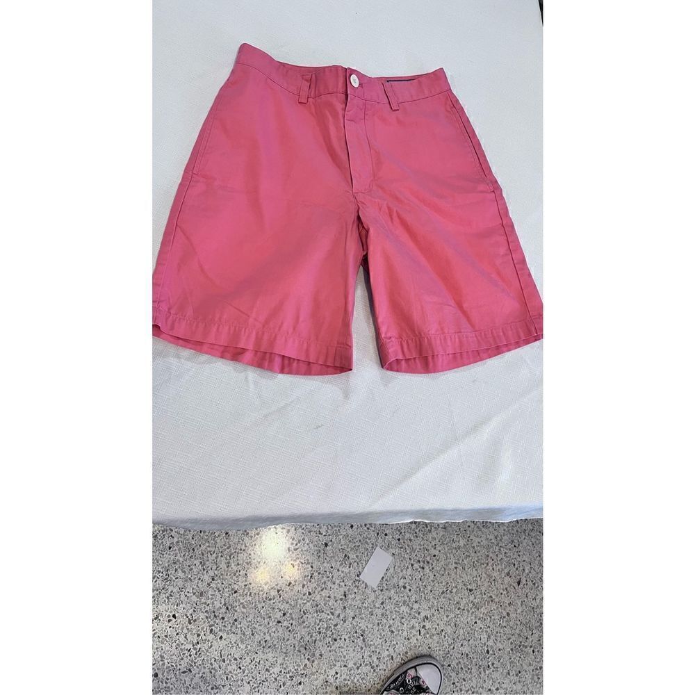Vineyard Vines Flat Front Chino Cotton Club Short Coral Pink Size 28 Juniors